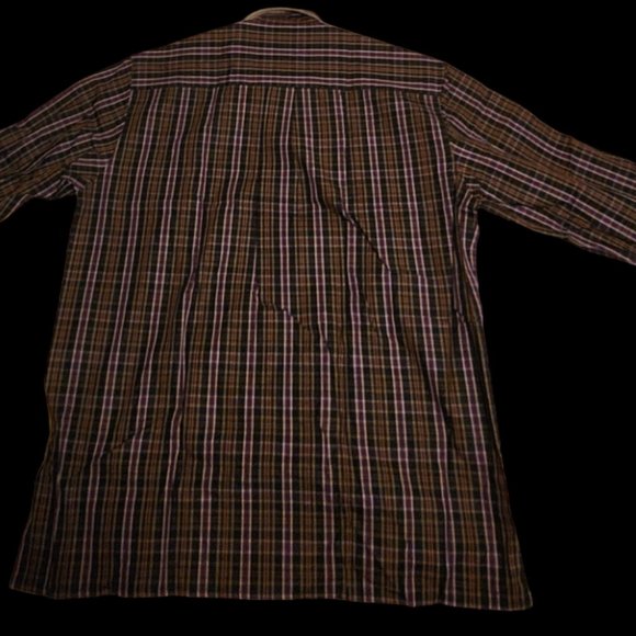 Georg Roth Germany Men's Brown Multicolored Plaid Button-Down Shirt (Size XL) - Picture 2 of 2